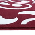 thumbnail image 6 of SUSSEXHOME Leaves Collection 5'x7' Red&White Area Rug, Extra Soft and Comfy Carpet, Area Rugs for Kitchen, Living Room Rug, Runner Rug, Indoor Rugs for Bedroom, Machine Rug for Kids Rug, Area Rug, 6 of 7