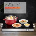 thumbnail image 6 of Canddidliike 22 x 14 Inch Electric Warming Tray Hot Plate Dish Warmer with Adjustable Temperature, Keep Food Hot for Parties Buffets, Restaurants, House Parties, Events & Dinners, 6 of 7