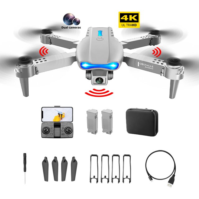 Evitación de obstáculos FPV 2.4GHz 4CH RC Quadcopter (Cámara dual 2 Batería gris) Ehuebsd libre de BPA