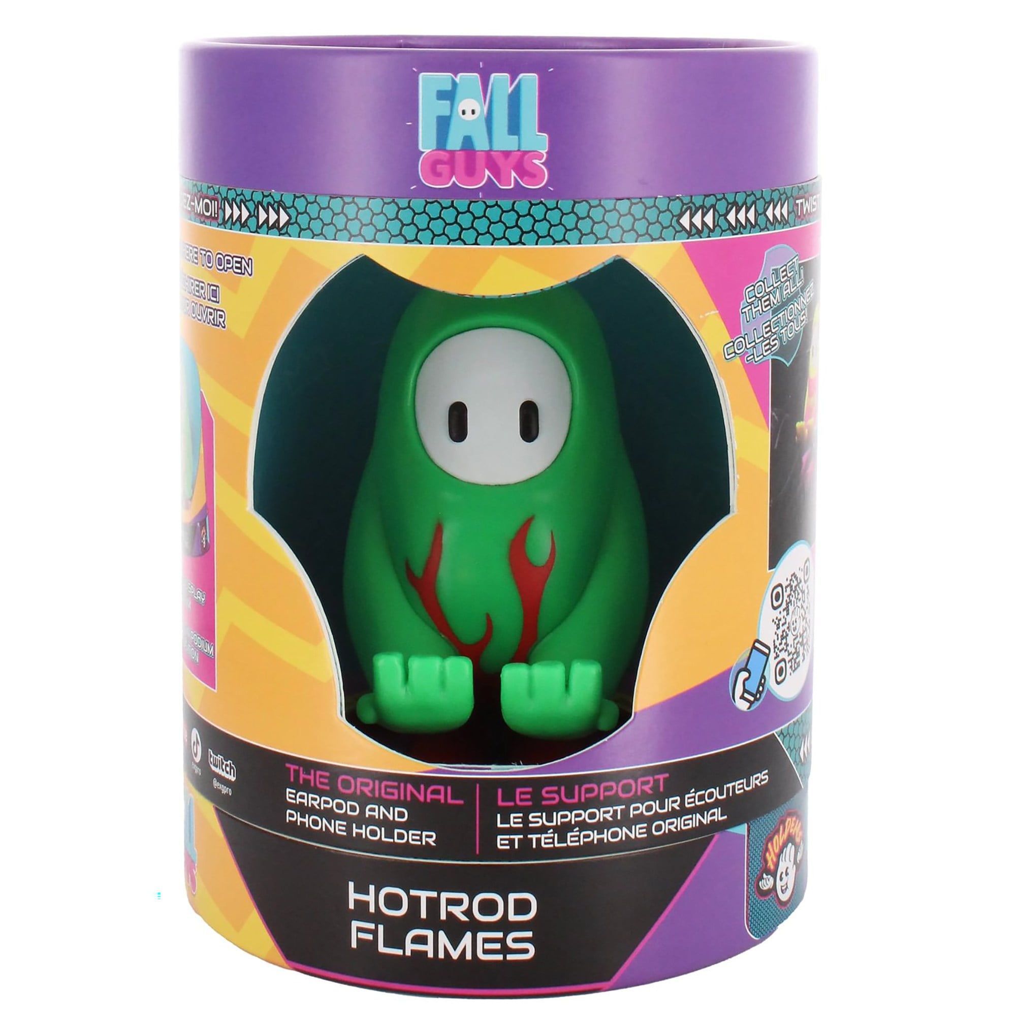 Holdems: Earbud/Phone Holder: Fall Guys - Hot Rod Flames