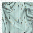 thumbnail image 4 of Soimoi Green Modal Satin Fabric Stripe & Mens Human Figure Decor Fabric Printed Yard 42 Inch Wide, 4 of 5