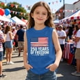 thumbnail image 2 of American Flag Tank Tops Girls Patriotic Shirt USA Flag Stars Stripes Print Sleeveless T-Shirt 4th of July Tee Tops, 2 of 6