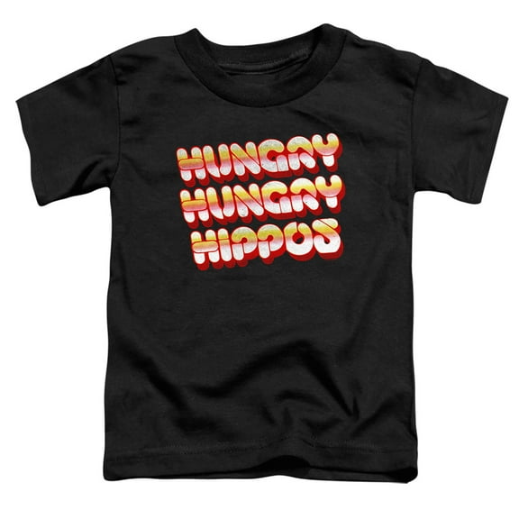 Hungry Hungry Hippos Hungry Vintage Logo S/S Toddler T-Shirt Black