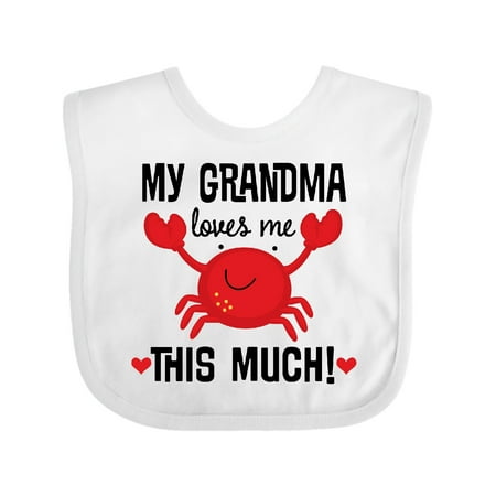 

Inktastic Grandma Loves Me Gift Baby Boy or Baby Girl Bib