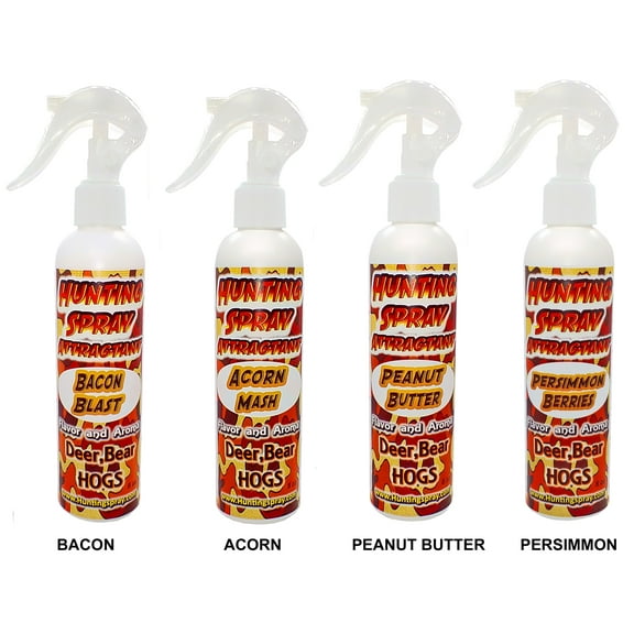 Hunting Attractant Spray 4 Flavors Combo Pack Deal