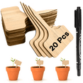 thumbnail image 2 of Garden Markers, Wooden Plant Signs, T-Type Design With Permanent Marker Included, Eco-Friendly Material Promises No Harm To Plants, Compact And Lightweight For Convenient Use In, 2 of 7