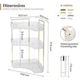 thumbnail image 3 of Organizador de mostrador de baño Aveniee Corner, 3 niveles, blanco, 3 of 6