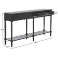 thumbnail image 2 of Safavieh Haven Wood 2 Drw Large Console in Matte Black, 2 of 11