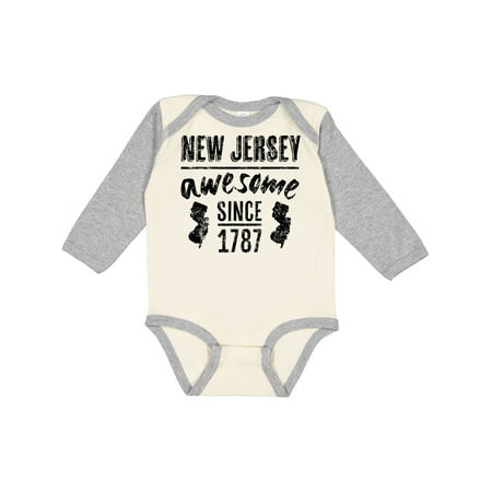 

Inktastic New Jersey Awesome Since 1787 Gift Baby Boy or Baby Girl Long Sleeve Bodysuit