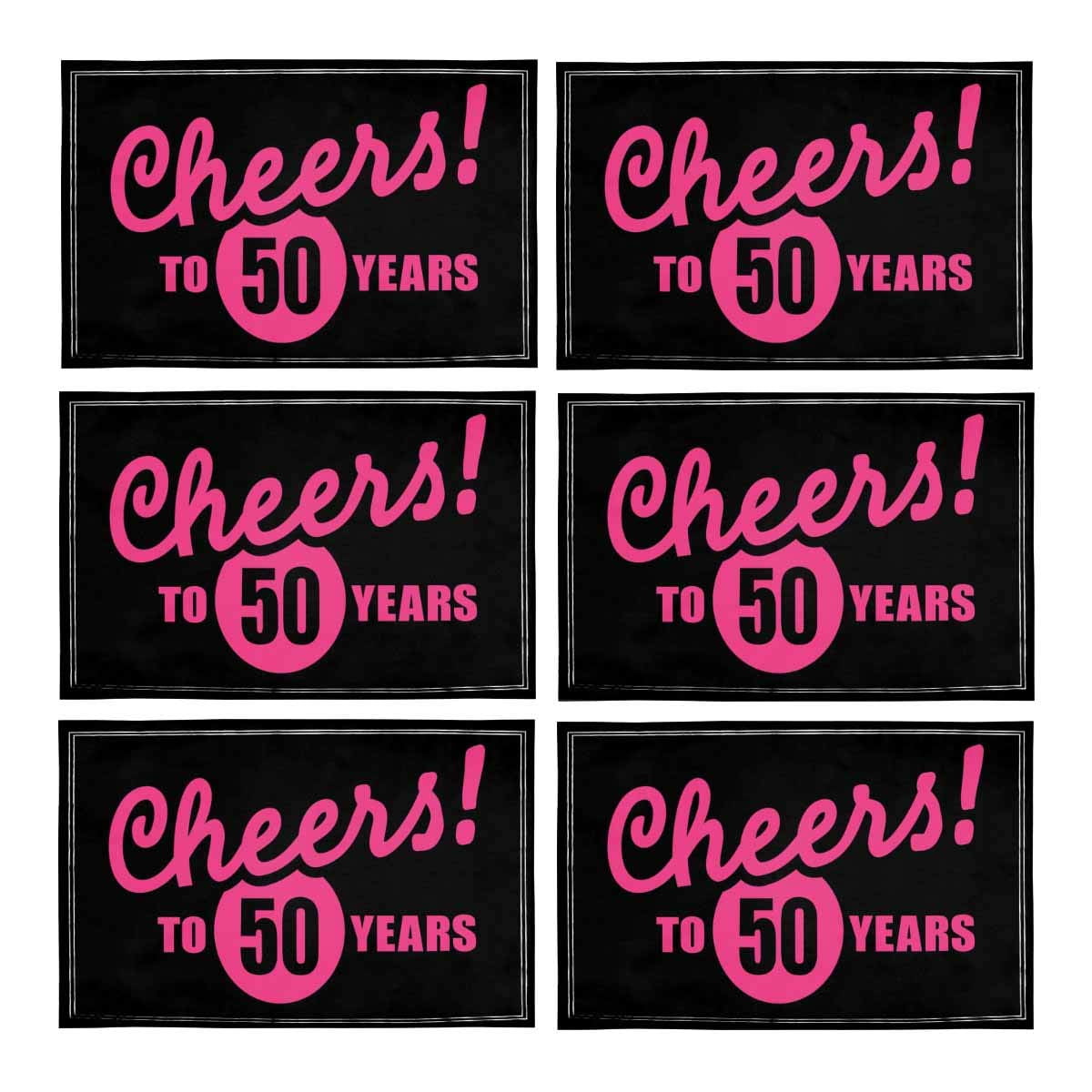 Cheers To Fifty Years Personalized Table Placemat Decoration