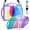 Purple-Blue, variant on Kids iPad Case 10.2 Inch for iPad 9th/8th/7th Gen, Shockproof Silicone Cover with Built-in Screen Protector, Handle, Kickstand & Removable Strap (Rainbow)