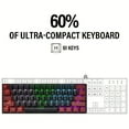 thumbnail image 2 of Mistaha Compact RGB Mechanical Keyboard with 61 Keys for Business and Gaming - Ergonomic Design, RGB Backlight, Portable Wired Mini Gaming Keyboard - Black and White Color Options, 2 of 6