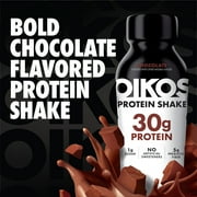 (2 pack) Oikos Protein Shake, Shelf Stable, Chocolate, 30g Protein, 12 fl oz, 4 Count Bottles