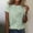 Green, variant on Summer Ladies T Shirts Green Short Sleeve Plus Size Womens Tops Floral Work Crew Neck Vintage Tops