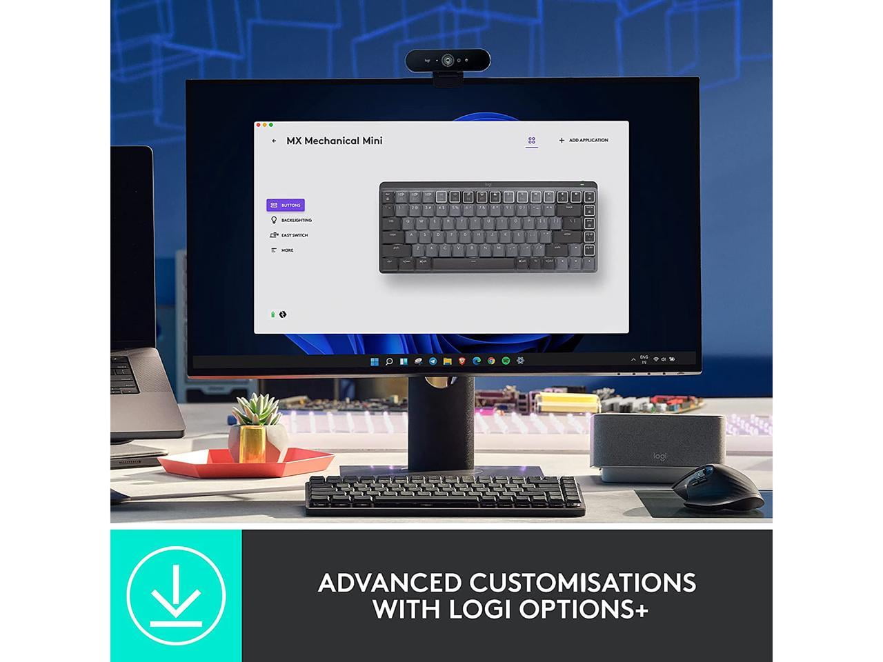 Logitech – Mini clavier Bluetooth sans fil, 104 touches Mx, étanche, avec  rétro-éclairage, silencieux, pour ordinateur professionnel - AliExpress