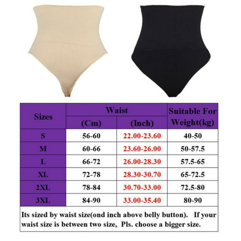 Womens Tummy Control Underwear High Waisted Stomach Control Panties  Slimming Body Shaper for Women, Black, XL 