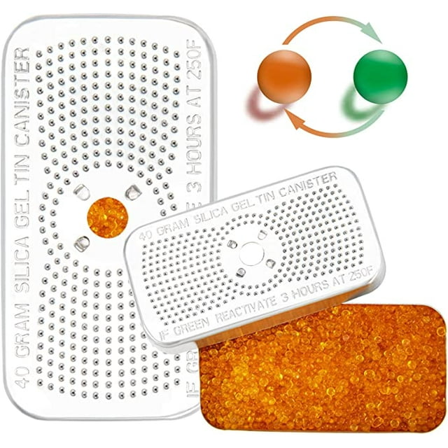 VacYaYa 6Packs 40G Reusable Orange Indicating Silica Gel Desiccant