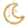 thumbnail image 2 of Adornos De Cristal Campanillas de viento de grava de cristal para decoración de jardín (luna amarilla) Hugtrwg Libre de BPA, 2 of 4