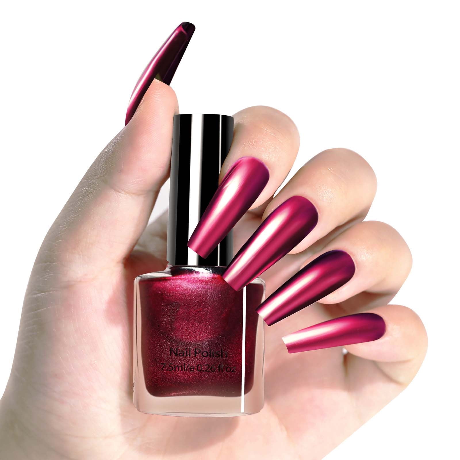 Tarmeek Color-changing Nail Polish Colorful Color Nail Pol 1.2 inch Odorless Heavy Duty Ultra ight Color-changing Nail Polish Colorful Great for Spring and Daily Life Gift for Women
