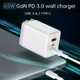 thumbnail image 2 of Cargador Gear Walker 65W PD GaN (enchufe UE) Carga potente, 2 of 5