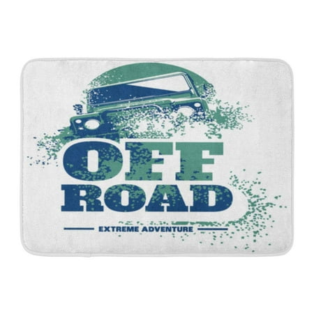 Mud Room Rugs GODPOK Offroad Black Mud Off Road Car Safari SUV Expedition Offroader 4X4 Badge Rug Doormat Bath Mat 23.6x15.7 inch ()