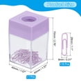thumbnail image 2 of Soporte de clip de papel magnético Uxcell, organizador de clips de papel de gran capacidad para escritorio, púrpura, 2 of 6