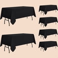 thumbnail image 1 of Juego de 6 manteles rectangulares de 60 x 84 pulgadas mantel rectangular mesa de 4 pies resistente a las manchas y arrugas lavable de poliéster comedor boda banquete fiesta restaurante, 1 of 4
