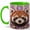 Green, variant on Red Panda Coffee Mug, Woodland Animal Mug, Ceramic 11 oz