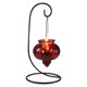 thumbnail image 2 of Decoración Portavelas Habitación Forma De Farol Artesanía De Hierro Vela Palo Apertura Ancha Linterna De Cristal Rojo Portavelas Hermosa Decoración Candelabro Para Fiesta Cena De Boda Speravity HA015796-00, 2 of 5