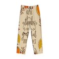 thumbnail image 4 of Disketp Thanksgiving With A Grateful Heart Men'S Pajama Pants - Ultra Soft Fleece Sleep And Lounge Pants (Size: S-Xxl), 4 of 9