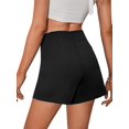 thumbnail image 2 of Falda asimétrica con cierre y dobladillo dividido para mujer negro (Black Lace Up) M negro (Black Lace Up) M Xishao ropa, 2 of 2