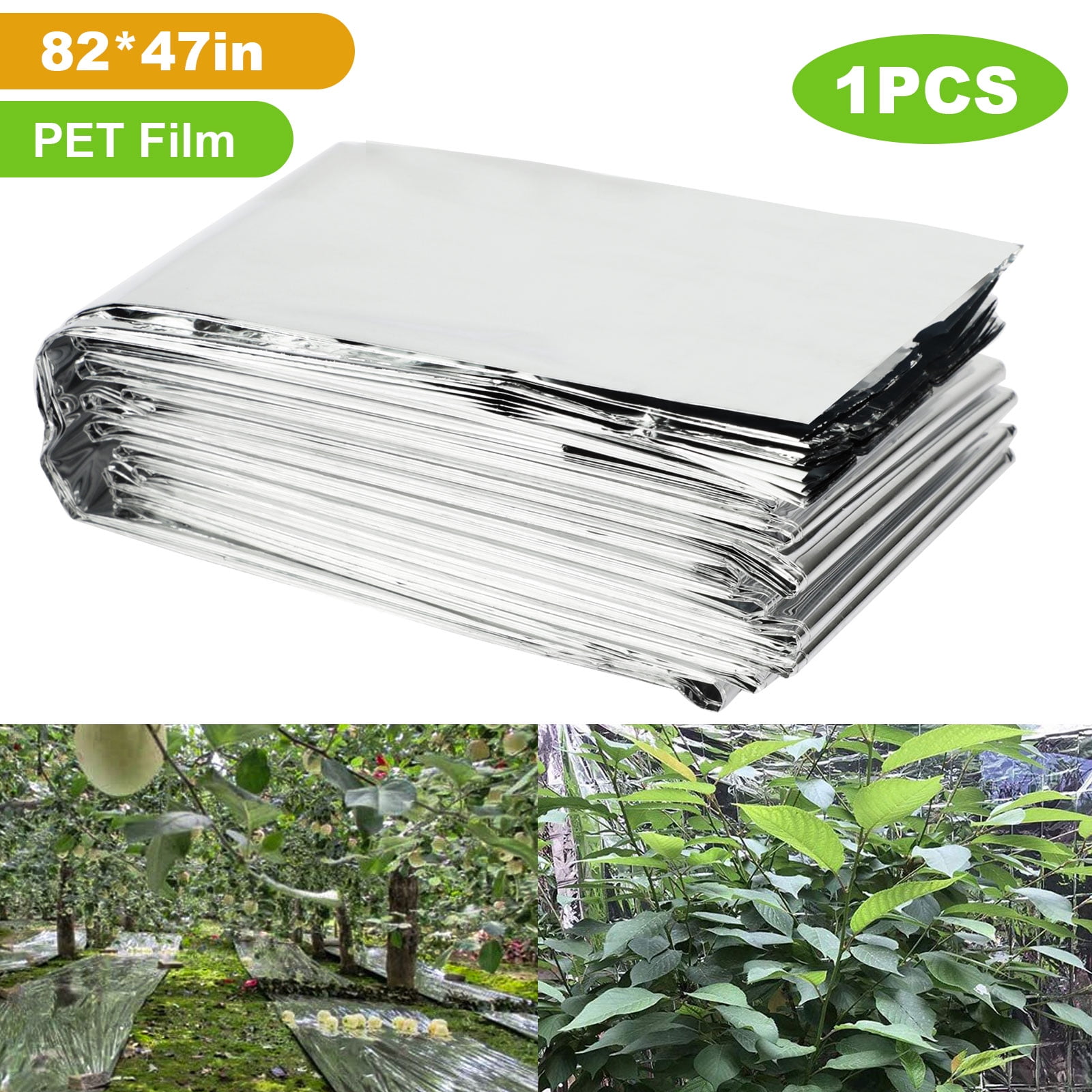 2PCS Plant Reflective Film 210 x 120cm Garden Greenhouse Covering Foil Sheets 