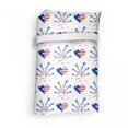 thumbnail image 4 of 4th of July Reusable Market Bag, Rockets and Hearts Celebration Freedom of the United States Flag Design, Printed Foldable Bag for Shopping and Grocery Large Capacity, Red Royal Blue, by Ambesonne, 4 of 4