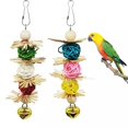 thumbnail image 2 of Bird Toys, Parrot Toys with Bells, Parrots Cage Chewing Toy with Colorful Wood, 2 of 4