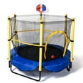 thumbnail image 3 of LELINTA Trampoline with Safe Enclosure Net,Combo Bounce Jump Outdoor Fitness Trampoline PVC Spring Cover Padding for kidsYouth Junior Juvenile Indoor Safety Jumping, 3 of 8