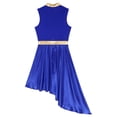 thumbnail image 6 of Miutii Women Metallic Shiny Praise Dance Dresses Liturgical Dance Overlays Tunics Irregular Lyrical Royal Blue S, 6 of 8
