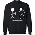 thumbnail image 2 of OXI Crewneck Sweatshirt - I've Got Your Back, Basic Casual Sweatshirts for Men's and Women Fleece Sweatshirt Long Sleeve - Black Small, 2 of 2