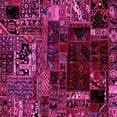 thumbnail image 1 of Ahgly Company Indoor Square Patchwork Pink Transitional Area Rugs, 7' Square, 1 of 4
