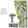 thumbnail image 5 of Fruits Blackout Curtains Summer Fruit Lemons Flowers Leaves Yellow Green Art Print for Living Room Bedroom Kitchen Decor Rod Pocket Window Drapes 2 Panels 84x84in, 5 of 6