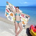 thumbnail image 6 of Color Cartoon Cat Beach Towel - Super Absorbent Oversized Travel Towels - Lightweight Compact Quick Dry Towel for Swimming Camping Holiday （180） Wash cloth, 6 of 7