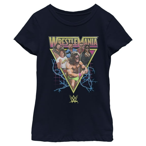 Girls WWE Retro Wrestlers Triangle T Shirt