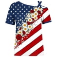 thumbnail image 5 of Qingpeng 4th of July Patriotic T Shirts for Women Summer Star Print Shirts Women's Independence Day Short Sleeve Casual Tee Tops, 5 of 6
