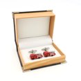 thumbnail image 2 of Cuff Links, diseño de camión de bomberos rojo para hombre, en color cobre, 2 of 3