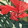 thumbnail image 4 of Hibiscus Flowers Pillow Covers 18 x 18 Set of 2 Tropical Floral Decorative Throw Pillow Cover Palm Leaf Hawaiian Linen Outdoor Pillowcases Farmhouse Home Decor for Couch Bed Sofa, Red Green, 4 of 6