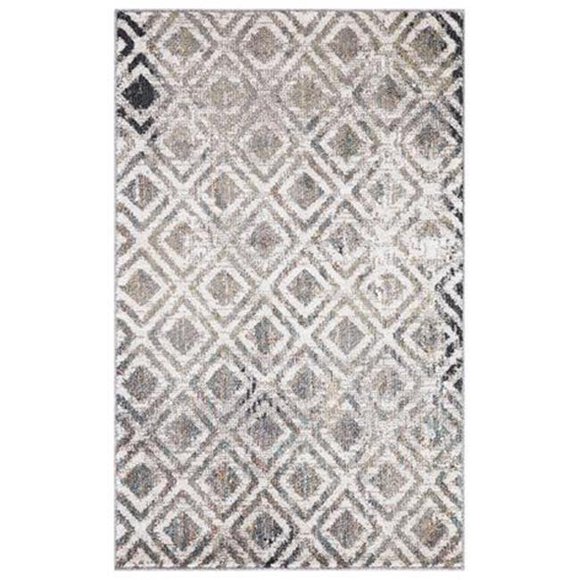 Concord Global Trading 72423 3 x 4 ft. Vintage Diamonds Geometric Rectangle Area Rug, Beige