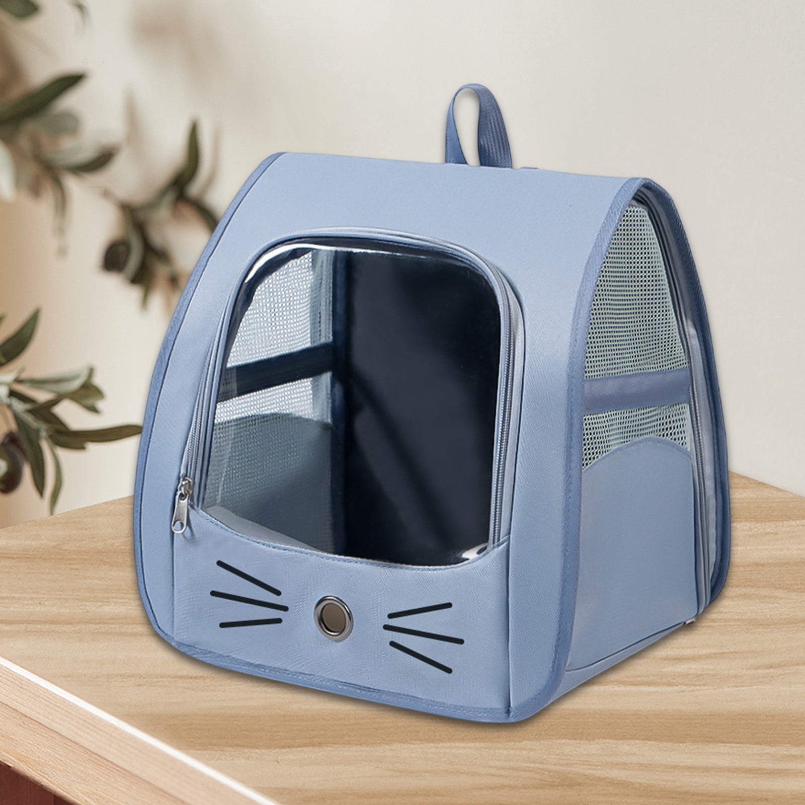 AUHomi Cat Backpack Carrier, Dog Carrier Backpack for Hiking, Travelling, Camping, Portable Pet Backpack, Ideal for Small Animals & Puppies (13.7" * 9.8" * 13.7", Blue)