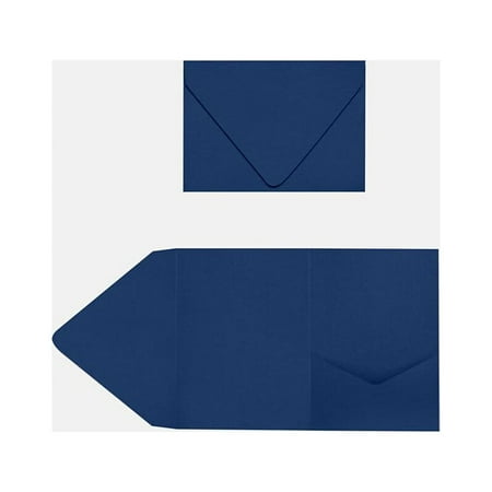 UPC: 0848614065912 | LUX A7 Pocket Invitations 120/Pack Navy (LUXA7PKT103120)