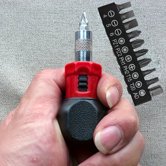 (Weiyi-EC)-- Mini Multifunctional Scraper Screwdriver Set,Reversible Steel Connector With Quick Action And Variety Of Pins, Durable Hand Tool Kit **--( 87[p'.)