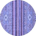 thumbnail image 1 of Ahgly Company Indoor Round Abstract Blue Modern Area Rugs, 8' Round, 1 of 4