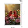 thumbnail image 2 of Diamond Art Kits for Adults - Red Birds Roses Sunset Glow 5d Diamond Painting for Adults, Diamond Art for Adults Beginners, Frameless Diamond Painting Kits for Adults for Home Wall Decor, 2 of 7